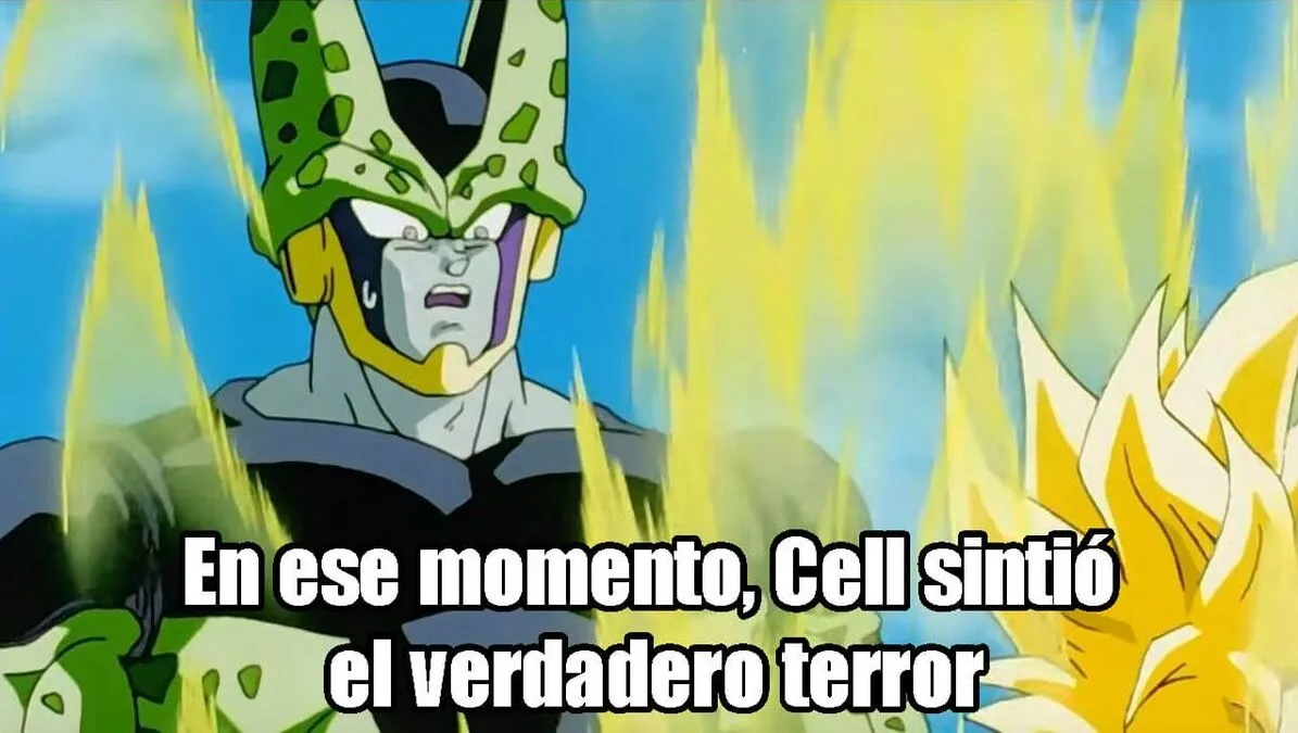 Meme de Cell sintió terror.js